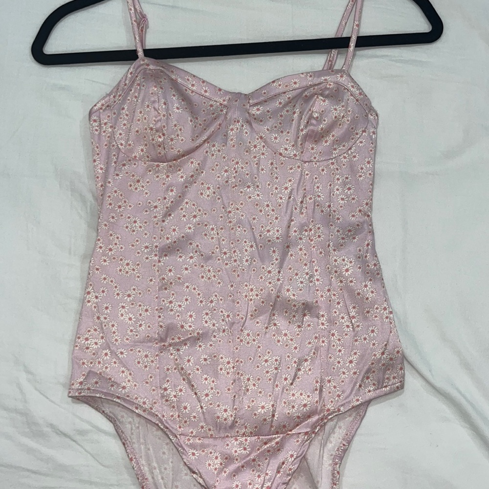BABY PINK SATIN ZARA BODYSUIT